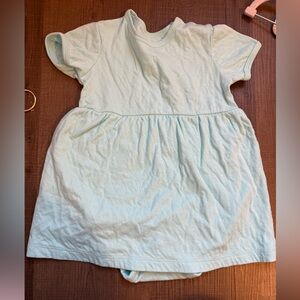 Primary Sky Blue Casual Kids Dress